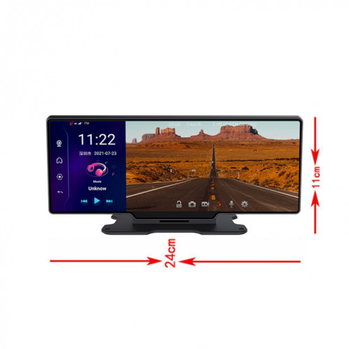 K880 voiture 11 pouces écran large 1080P 4G Console de la console Conduite de conduite Revers de contrôle vocal Control Android AR Navigateur avec dongle Bluetooth SH45741398-09