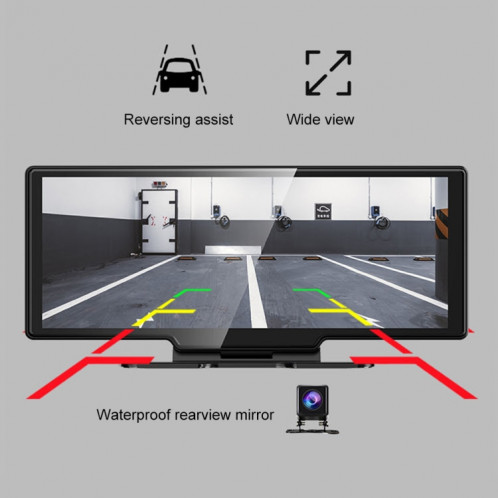 K880 voiture 11 pouces écran large 1080P 4G Console de la console Conduite de conduite Revers de contrôle vocal Control Android AR Navigateur avec dongle Bluetooth SH45741398-09