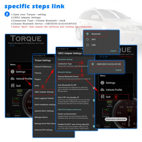 Mini Bluetooth ELM327 OBD Scanner de diagnostic de panne de voiture OBD SH45751501-011