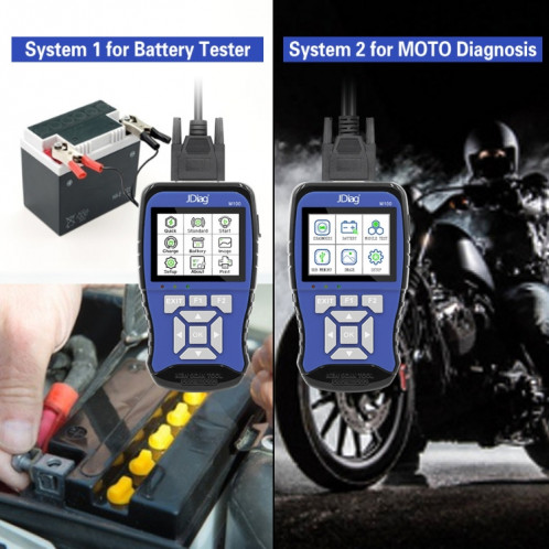 JDIAG M100 Motorcycles 2 Testeur de batterie de scanner OBD in1 SH45771346-09