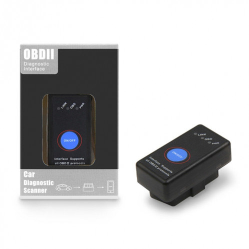 Mini Bluetooth 4.0 Scanner de diagnostic de panne de voiture OBD ABD ELM327 avec interrupteur d'alimentation SH4579806-011