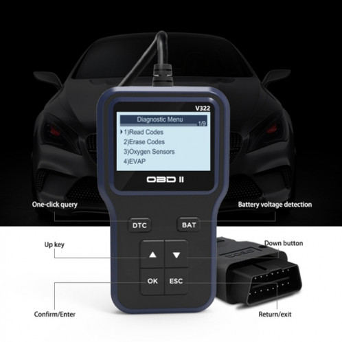 V322 ABD OBD Dispositif de diagnostic de panne de code multilingue SH45851228-08