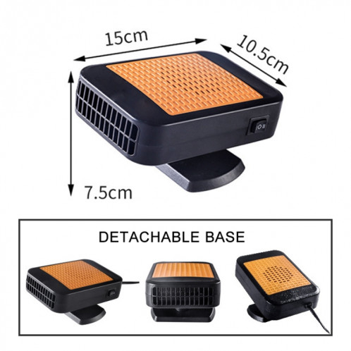 Dégivreur de pare-brise de pare-brise arrière multifonctionnel de la voiture 12V Hollow Hollow (Orange) SH608E950-07