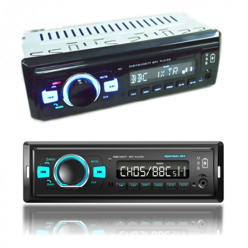 Récepteur FM de système stéréo de lecteur Radio DAB de voiture 1 Din, prise en charge du disque Bluetooth et U et carte MP3 et TF SH47001425-09