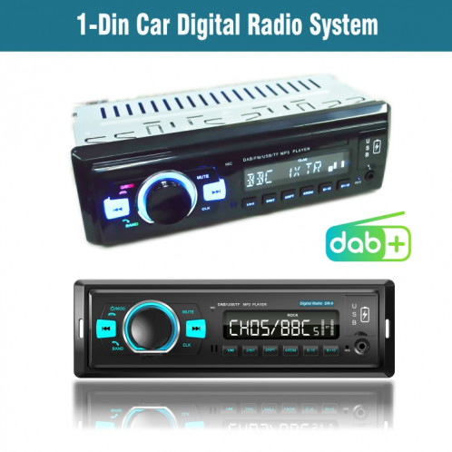 Récepteur FM de système stéréo de lecteur Radio DAB de voiture 1 Din, prise en charge du disque Bluetooth et U et carte MP3 et TF SH47001425-09