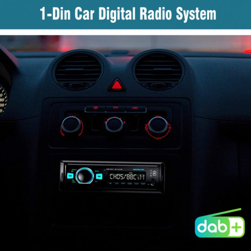 Récepteur FM de système stéréo de lecteur Radio DAB de voiture 1 Din, prise en charge du disque Bluetooth et U et carte MP3 et TF SH47001425-09