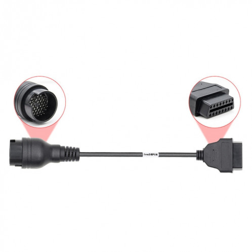 38pin à 16pin Câble de conversion OBDII Câble d'adaptateur de diagnostic OBDII pour Iveco SH47351106-05