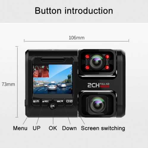 Z30 WiFi Dual-Lens HD 2160P Vision nocturne non légère 360 ​​degrés Enregistreur de conduite panoramique, version standard SH4793440-011
