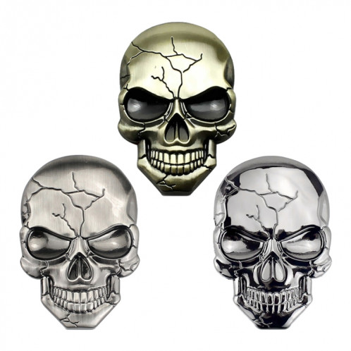 Autocollant de voiture en métal de crâne de diable en trois dimensions (bronze) SH02GT1-06