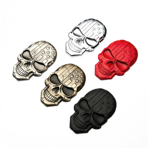 Autocollant de voitures en métal crâne de diable en trois dimensions (noir) SH803B534-07