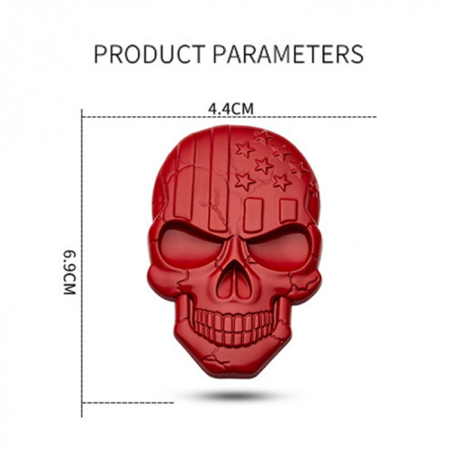 Autocollant de voitures en métal de crâne de diable en trois dimensions (bronze) SH03GT492-07