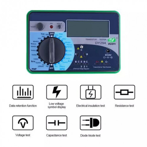 DUOYI DY294 Transistor Numérique multifonction Analyseter SH4815204-09