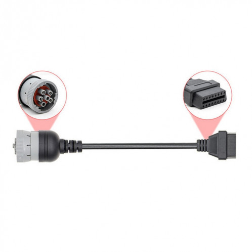 J1708 6Pin à l'OBD2 16pin Câble d'adaptateur de diagnostic de voiture femelle SH4821698-04