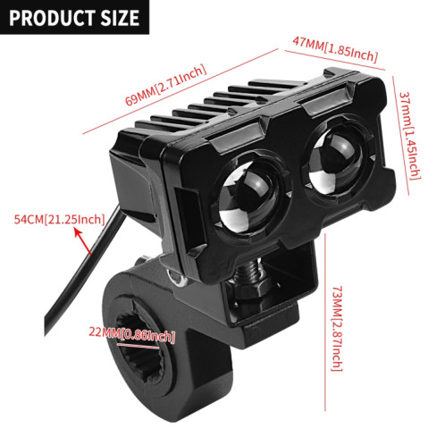 ZH-1583A1 Double lampe à l'eau externe Type de bille à lampe de phare LED DRAGON TYPE DRAGON SH50121904-07