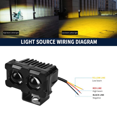 ZH-1583A1 Double lampe à l'eau externe Type de bille à lampe de phare LED DRAGON TYPE DRAGON SH50121904-07