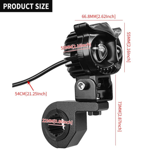 ZH-1584A1 Double lampe à l'eau externe Type de bouton de dragon LED de la lampe à tête LED SH50131129-07