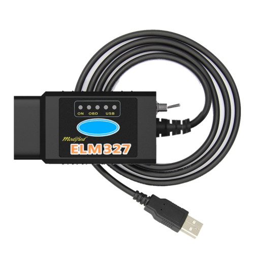 OBD ELM327 V1.5 Câble de diagnostic de défaut de voiture USB avec interrupteur (noir) SH155B1232-04