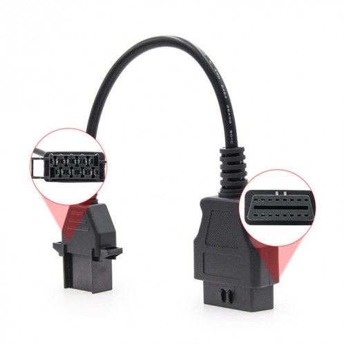 Câble de conversion OBD2 de 8 pin à 16 pin pour Volvo SH5160246-06