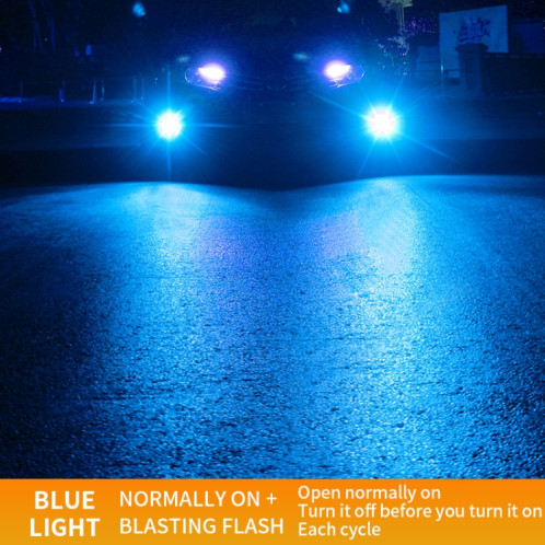 1 paire 9005 27W / DC12V Car phare de LED clignotant en alliage en aluminium (lumière bleue) SH74BL1902-08