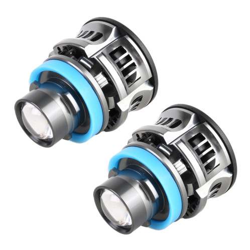 1 paire H11 27W / DC12V Car phare de LED clignotant en alliage en aluminium (lumière bleue) SH77BL1916-08