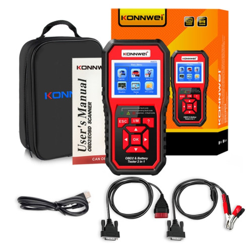 Konnwei KW870 2 en 1 voiture OBD2 Diagnostic de défaut + testeur de batterie SK5714643-09