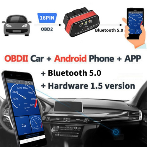 Konnwei KW901 Android Phone OBD2 Car Bluetooth 5.0 Outils de numérisation de diagnostic (orange) SK715E942-08
