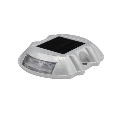 Lumière solaire de goujon de route de fer à cheval Lumière de guidage de voiture Lumière de décélération de route, Version lumineuse clignotante (bleu) SH814L1418-09