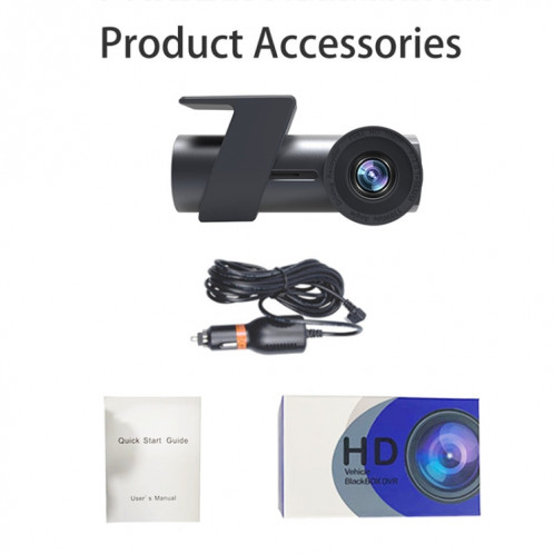 Enregistreur de conduite de voiture de rotation de 360 degrés caché par caméra WiFi de voiture SH5970554-08