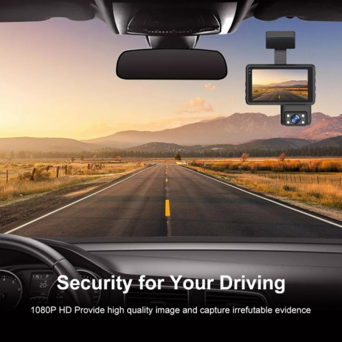Enregistreur de conduite de caméra de tableau de bord de voiture de vision nocturne infrarouge HD à double caméra avant et intérieure SH59731838-011