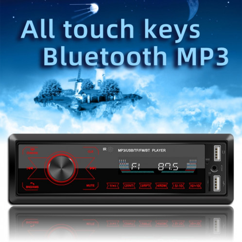 Lecteur MP3 de récepteur d'autoradio M10 12V, prise en charge des appels mains libres Bluetooth / carte FM / USB / SD SH60651963-015