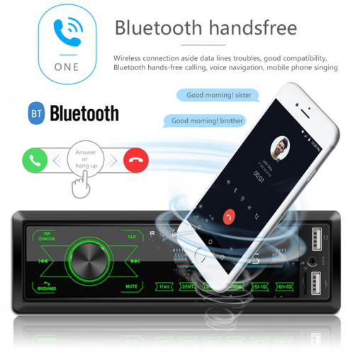 Lecteur MP3 de récepteur d'autoradio M10 12V, prise en charge des appels mains libres Bluetooth / carte FM / USB / SD SH60651963-015