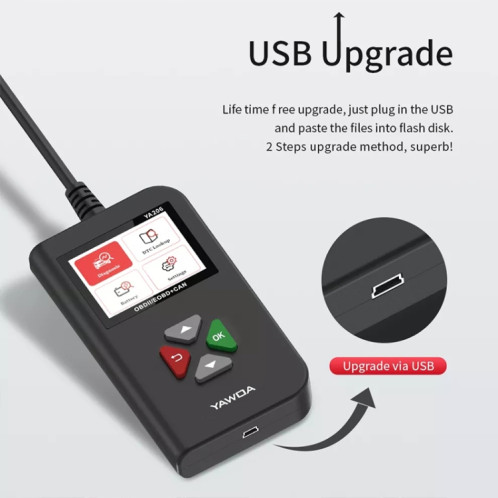 YA206 Lecteur de code de voiture OBD2 Outil de diagnostic de détecteur de défaut SH77901845-08