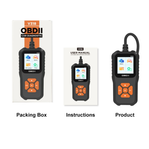 V318 Car OBD2 Lecteur de code d'outil de diagnostic d'écran couleur SH79661892-010