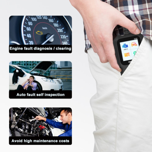 V318 Car OBD2 Lecteur de code d'outil de diagnostic d'écran couleur SH79661892-010