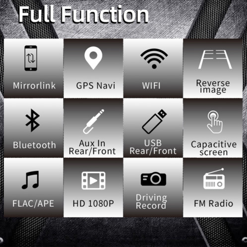 HD 7 pouces simple Din voiture lecteur Android Navigation GPS Radio stéréo tactile Bluetooth, lien de miroir de soutien et FM et WIFI SH9618804-020