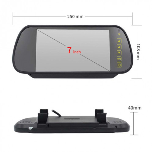 Caméra de vue de feu de freinage étanche de voiture PZ464 + moniteur de recul de 7 pouces pour Renault / Vauxhall SH97214-011