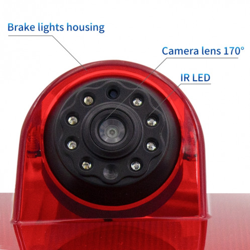 Caméra de vue de feu de freinage étanche de voiture PZ464 + moniteur de recul de 7 pouces pour Renault / Vauxhall SH97214-011