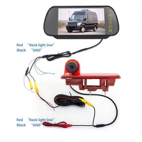 PZ463 caméra de vue étanche à 170 degrés pour voiture + moniteur de vision arrière 7 pouces pour Renault / Opel SH97221192-013