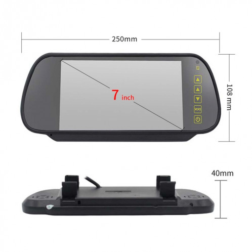 PZ463 caméra de vue étanche à 170 degrés pour voiture + moniteur de vision arrière 7 pouces pour Renault / Opel SH97221192-013