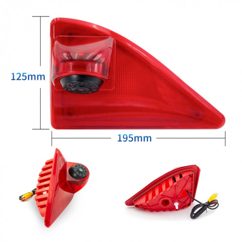 Caméra de vue de feu de freinage étanche de voiture PZ462 pour Renault / Nissan / Opel SH97291710-09