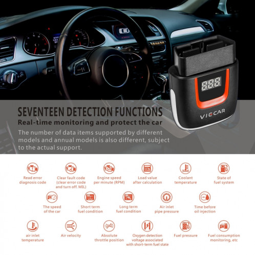 Viecar VP004 voiture Mini OBD + USB / Type-C Interface détecteur de défaut V1.5 WiFi outil de Diagnostic SH98251086-011