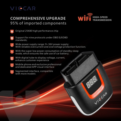 Viecar VP002 voiture Mini OBD détecteur de défaut V1.5 outil de diagnostic WiFi SH98271544-010