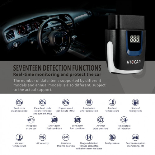 Viecar VP001 Mini OBD Détecteur De Défaut V2.2 Outil De Diagnostic Bluetooth SH98281971-010