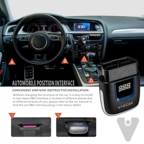 Viecar VP001 Mini OBD Détecteur De Défaut V2.2 Outil De Diagnostic Bluetooth SH98281971-010