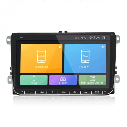 CKVW92 HD 9 pouces 2 Din Android 6.0 Lecteur MP5 de voiture Navigation GPS Lecteur multimédia Radio stéréo Bluetooth pour Volkswagen, prise en charge du lien FM et miroir, Version de la carte de l'Europe SH99731693-015