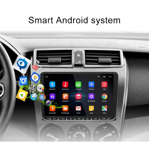 CKVW92 HD 9 pouces 2 Din Android 6.0 Lecteur MP5 de voiture Navigation GPS Lecteur multimédia Radio stéréo Bluetooth pour Volkswagen, prise en charge du lien FM et miroir, Version de la carte de l'Europe SH99731693-015