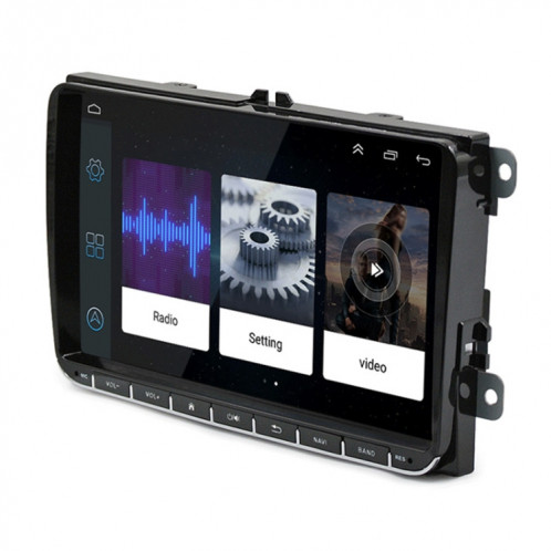 CKVW92 HD 9 pouces 2 Din Android 6.0 Lecteur MP5 de voiture Navigation GPS Lecteur multimédia Radio stéréo Bluetooth pour Volkswagen, prise en charge du lien FM et miroir, Version de la carte de l'Europe SH99731693-015