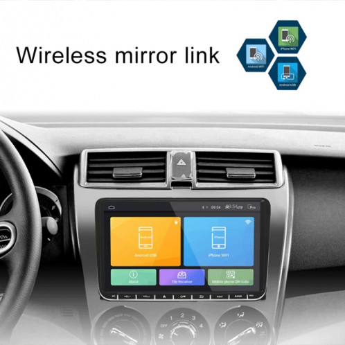 CKVW92 HD 9 pouces 2 Din Android 6.0 Lecteur MP5 de voiture Navigation GPS Lecteur multimédia Radio stéréo Bluetooth pour Volkswagen, prise en charge du lien FM et miroir, Version de la carte de l'Europe SH99731693-015