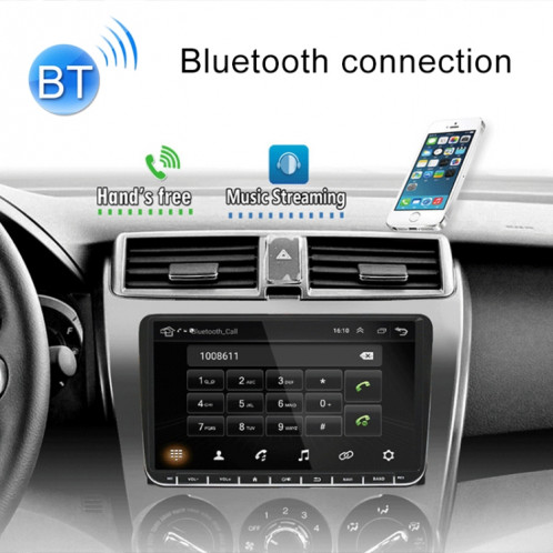 CKVW92 HD 9 pouces 2 Din Android 6.0 Lecteur MP5 de voiture Navigation GPS Lecteur multimédia Radio stéréo Bluetooth pour Volkswagen, prise en charge du lien FM et miroir, Version de la carte de l'Europe SH99731693-015