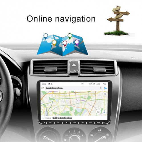 CKVW92 HD 9 pouces 2 Din Android 6.0 Lecteur MP5 de voiture Navigation GPS Lecteur multimédia Radio stéréo Bluetooth pour Volkswagen, prise en charge du lien FM et miroir, Version de la carte de l'Europe SH99731693-015